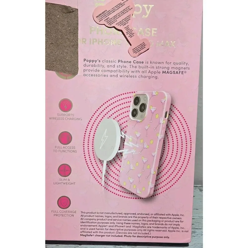 XO Poppy iPhone 15 Pro Max Magsafe Protective Cellphone Case MARGARITA Party